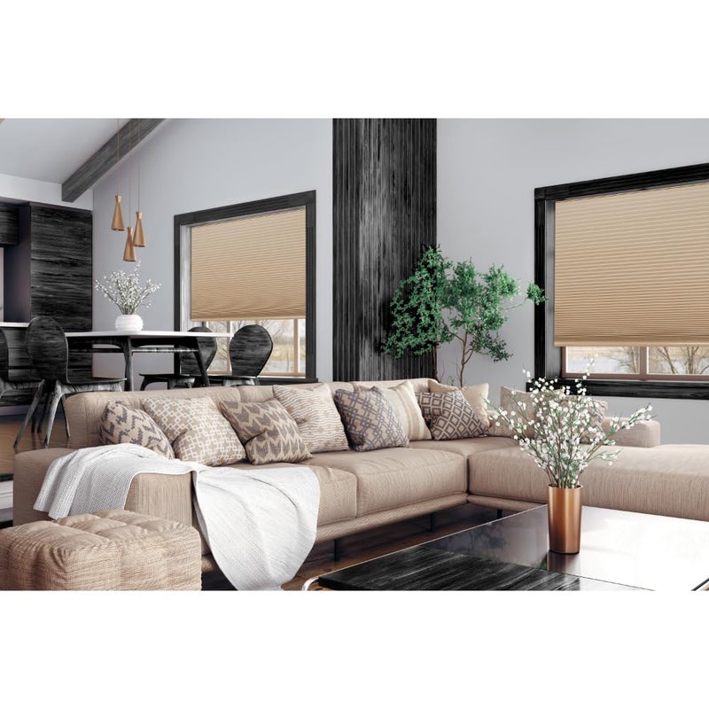 Redi Shade No Tools Easy Lift Trim-at-Home Cordless Pleated Light Blocking Fabric Shade Natural, 30" W x 64" L, (Fits windows 19 in - 30 in) - Image 3